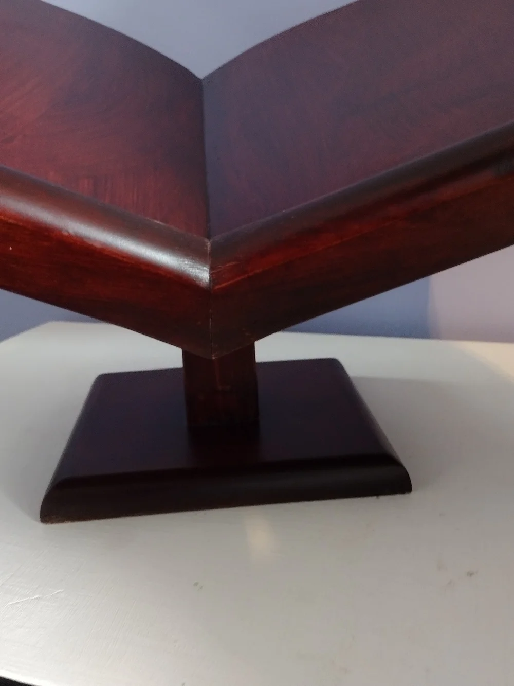 Vintage Mahogany Wooden Book Stand Antique Early American Style